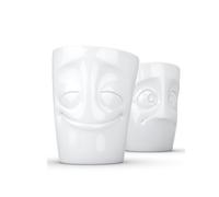 Set De 2 Tazas Sin Asa Divertidas Y Sorprendidas 0,35 L