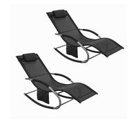 Set de 2 tumbonas de jardín reclinables ogs28-schx2