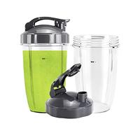 Set de 2 vasos de repuesto para batidora NutriBullet Pro 900 W/600 W con tapa abatible (710 ml)