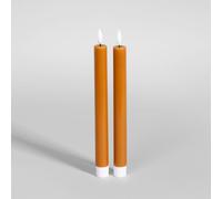 Set de 2 velas largas led de cera camel