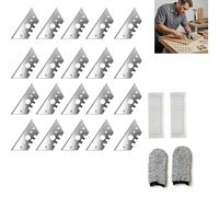 Set De 20 Cuchillas Trapezoidales De 52mm Para Cutter Universal Con 2 Protectores Dedos Resistentes Cuchillas De Repuesto Para Cortar Alfombra Plástico Cuero Cartón Proyectos Domésticos Y Profesionale