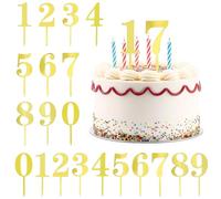 Set de 20 Números Acrílico Decoración Tartas y cupcakes (incluye dos juegos del 0 al 9), Material Duradero 15 cm ideal,Para cumpleaños Todas las edades y temáticas festivas