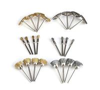 Set de 24 Cepillos de Alambre de Acero Inoxidable y Latón, Cepillos para Pulir con Taladro, Amoladora, Broca Rotary - Alta Durabilidad, Varios Tamaños, Uso Versátil en Metal y No