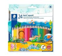 Set de 24 Lápices de Colores Acuarelables Staedtler Noris Aquarell con Pincel