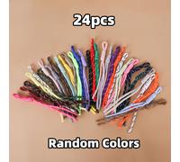 Set de 24 piezas de cuerda de nailon aleatorios tejida a | Llavero de bobina y material de nudo colgante para mochila | Suministros para hacer adiciones hechas a | regalo de Navidad/Acción de Gracias
