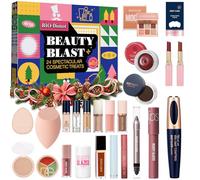Set de 24 piezas de maquillaje navideño, kit de sorpresas cosméticas para mujeres y niñas, set de regalo de maquillaje todo en uno, kit básico de cosméticos