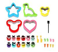 Set de 28 Cortadores de Galletas, Juego de Cortadores de Sándwich para Niños, Moldes Galletas de Acero Inoxidable, Adecuado para Moldes de Pan, Galletas, Sándwiches, Formas de Frutas y Verduras