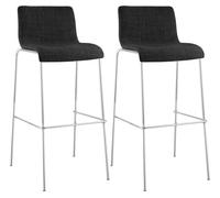 Set de 2x taburetes hoover tapizado en tela 100x43x48 cm
