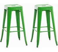 Set de 2x taburetes joshua hecho de metal pulverizado 43x43x77 cm