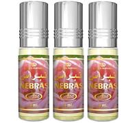 Set de 3 Almizcle Musc NEBRAS Al Rehab 6ML Perfumes de Mujer Perfumes Hombre Attar Perfume Sin Alcohol 100% de Aceite Almizcle Oud Roll on NOTAS: Amaderado, Picante, Fresco