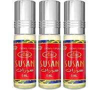 Set de 3 Almizcle Musc SUSAN Al Rehab 6ML Perfumes de Mujer Attar Perfume Sin Alcohol 100% de Aceite Almizcle Oud Roll on, NOTAS: Floral, Afrutado, Picante, Ambar, Dulce, Almizclado