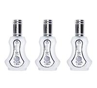 Set de 3 Almizcle Musk SILVER Al Rehab 35ml Perfumes de Mujer Perfumes Hombre Attar Perfume Alcohol Desnaturalizado, NOTAS: Cítricos, Fresco, Acuático, Verde, Almizclado