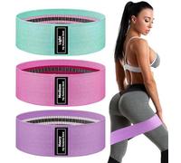 Set de 3 Bandas Elásticas Antideslizantes, Bandas de Resistencia para Piernas, Bandas de Fitness Multiusos, Entrenamiento Efectivo de piernas y Cadera, aptas para Yoga, Pilates