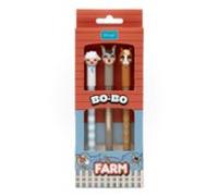Set De 3 Bolis Borrables Bo-bo Granja - Oveja Burro Y Caballo