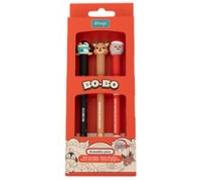 set de 3 bolis borrables bo-bo - papá noel pingüino y reno