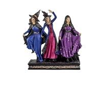 Set de 3 Brujas Bailando de Resina Pintada a Mano de 26 cm