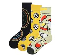 Set de 3 Calcetines Altos Unisex: Efecto círculo, Circulos y Abstracto Talla 37-44