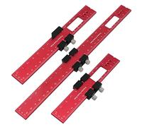 Set de 3 Calibradores Posicionamiento Escritor para Carpintería Regla Herramienta Medida Aleación Aluminio con Escalas Métricas e Imperiales Carpinteros