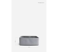 Set de 3 Cestas Organizadoras de Tela Acanalada - COLOR: GRIS CLARO