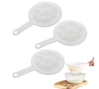 SET DE 3 COLADORES FINOS DE PLÁSTICO - COLADOR DE COCINA PARA FILTRO DE YOGUR, HARINA Y MIEL, COLADOR FINO DE PLÁSTICO, COLADOR PARA COCINA, COLOR BLANCO
