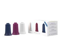 Set de 3 copas de vacío BellaBambi mini | 3 intensidades para masaje, bienestar y para la tensión muscular | para masaje de fascias y puntos gatillo | para todo el cuerpo | blanco, baya, azul