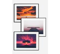 Set de 3 Cuadros de Cristal─ 40x30 cm