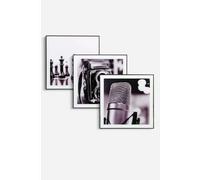 Set de 3 Cuadros de Cristal Black & White 50x50 cm