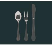 BERGNER Q3460 Set 3 Cubiertos Infantiles en Acero Inoxidable colección Munich Silver Shiny, Plata