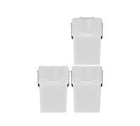 Set de 3 cubos de basura KEDEN SORTIBOX para reciclado, blanco, 75L