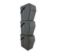 Set de 3 cubos de basura keden sortibox para reciclado, gris, volumen 3x25l