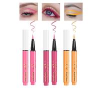 Set de 3 delineadores de ojos neón, rotulador de pintura facial neón con brillo UV, rotulador delineador de ojos líquido con brillo en la oscuridad, rotuladores de maquillaje fluorescente (#10#11#12)