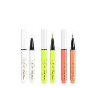 Set de 3 delineadores de ojos neón, rotulador de pintura facial neón con brillo UV, rotulador delineador de ojos líquido con brillo en la oscuridad, rotuladores de maquillaje fluorescente (#01#02#03)