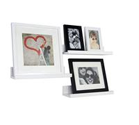 Set de 3 Estantes de Pared Decoration 35 x 10 cm, Blanco