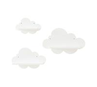 Set de 3 estantes flotantes skanderborg en forma de nube 31 x 50 x 11cm mdf blanco [en.casa]