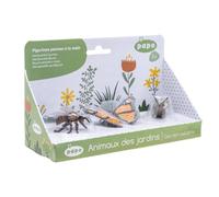 Papo France Set de 3 Figuras - Animales de jardín - La Abeja, el Caracol y la Mariposa