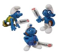- Set de 3 figuritas Pitufos: velocista + escocés + estudiante / CS17