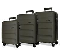 Set de 3 Maletas de Viaje ROLL ROAD Flex Gris (55/65/75cm - 35/56/91L)