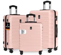 Set de 3 maletas rígidas New York Rosa pastel Ruedas 360º ABS