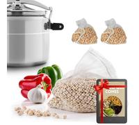 Set de 3 mallas de cocina, incluye 2 bolsas de 1Kg, 15x20cm + 1 malla de 2Kg, 15x40cm, reutilizable adaptada para cualquier tipo de olla de cocción para cocido verduras, legumbres + E-book gratuito