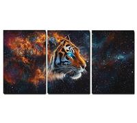 Set de 3 Marco de Madera Cuadros Decoracion Salon Modernos Tigre Cuadros Decorativos, Animal Impresiones Sobre Lienzo posters Decorativos, Salon Dormitorio Hogar Cocina Decoracion Pared 45x70cm,-f793b