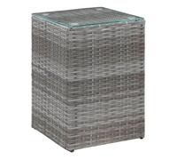 Set de 3 mesitas auxiliares de jardín palermo ratán sintético gris