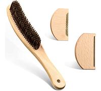 Set de 3 Peine de Cachemira de Madera y Peine de Afeitadora de Suéter Peine de Afeitar Pelusa de Suéter de Tela con Cepillo de Pelusa Afeitadora de Multi-Telas, Eliminar Pilling, Tamo y Pelusa de Ropa