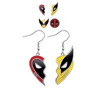 Set de 3 pendientes marvel deadpool y lobezno