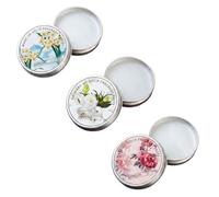 Set de 3 Perfumes Sólidos para Mujer y Hombre, Bálsamo de Perfume Sólido de Larga Duración, Fragancia Floral Natural de Camelia, Narciso y Gardenia, Perfume de Viaje Portátil de Bolsillo