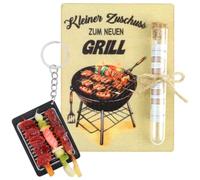 Set de 3 Pieza Regalos para Barbacoa para Hombres, con Llavero de Barbacoa