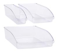 Set De 3 Piezas De Cesta De Refrigerador Transparente Organizador De Cajón