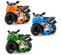 Set de 3 Piezas de Motocicletas en Miniatura, Juguetes de Aleación, Modelos de Carreras, Decoración Artesanal, Regalo de Cumpleaños para Niños