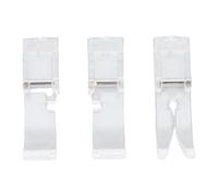 Set de 3 Piezas de Prensatelas Transparente, Accesorios para Máquina de Coser, Ancho 10mm - Material Plástico Resistente, Juego Versátil para Varias Máquinas de Coser