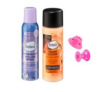 Set de 3 piezas para el cuidado de los rizos, spray ondulado Overnight 150 ml + crema de peinado de 150 ml + rodillo de silicona - peinado suave y rizos perfectos sin calor