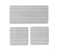 Set de 3 Posavasos Absorbentes de para tierra de Diatomeas para Encimera - Bandeja de Secado Anti-deslizante para Jabón y Utensilios - Gris 10x10cm(Gray)
